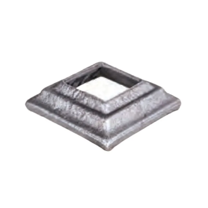 Piastra di copertura 819/1 India per cancello, foro quadro 30x30 mm, dimensioni 60x60x19 mm, materiale Ferro Battuto Goedkoop