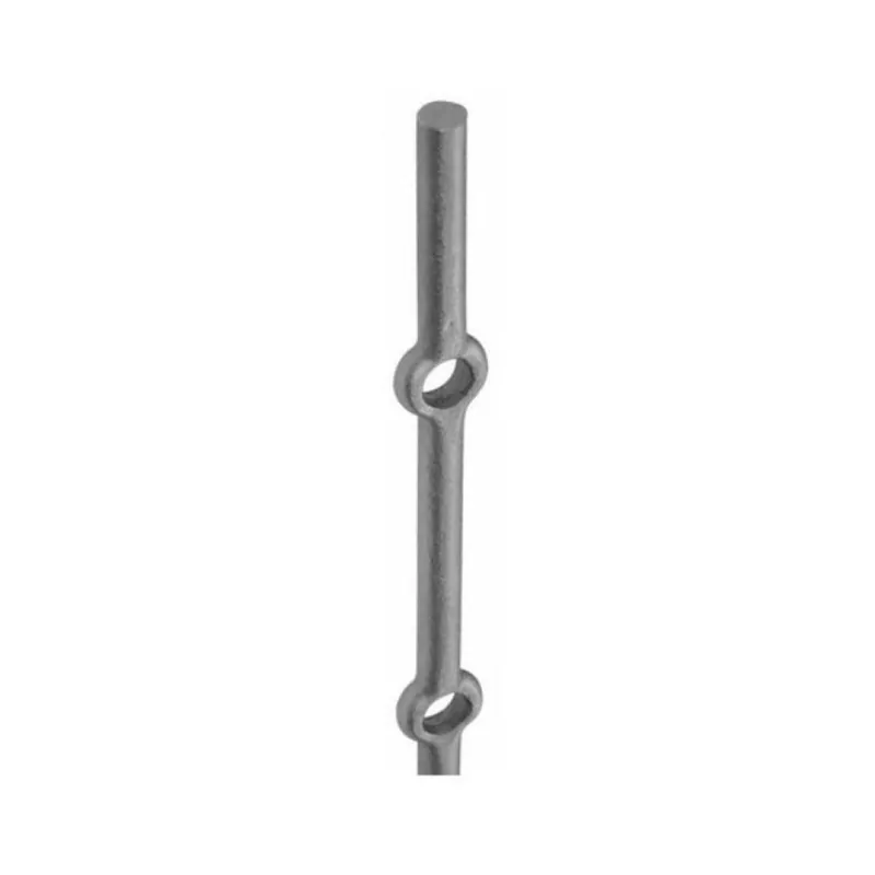 Betrouwbaar Barra forata tonda sabbiata 42/A/2/SAB India per ringhiera, 14 fori tondi interasse 126 mm, sezione 16 mm, lunghezza 2000 mm, materiale Ferro Battuto