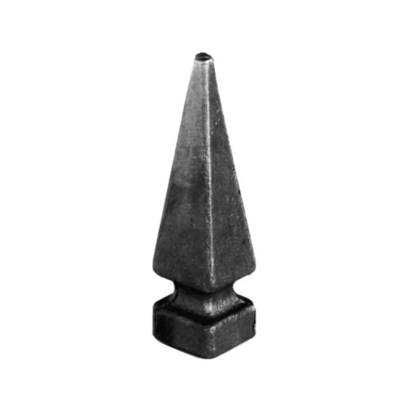 Lancia terminale 126/18 India per cancello, base quadra 40x40 mm, altezza 150 mm, materiale Ferro Battuto Actieprijs