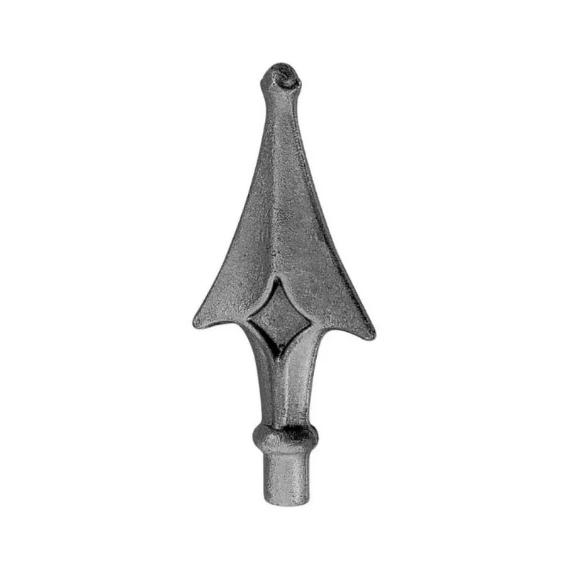 Flitsaanbieding Lancia terminale 1386/11 India per cancello, base tonda 16 mm, dimensioni 150x650 mm, materiale Ferro Battuto