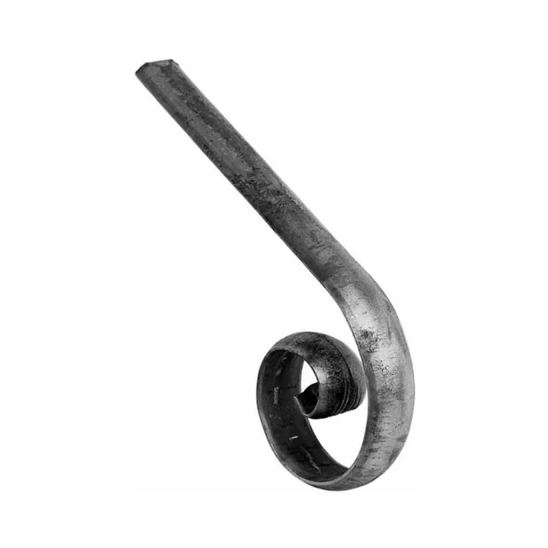 Uitverkoop Terminale per corrimano scala 812/5 India, sezione 35x10 mm, altezza 380 mm, materiale Ferro Battuto