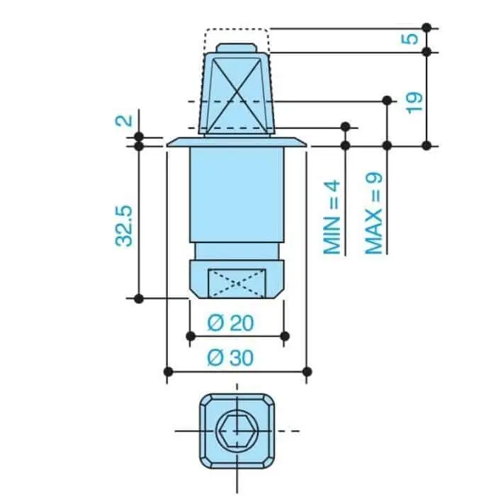 Piletta a murare AC246 Assa Abloy, con quadro italiano, portata 120 Kg, finitura Nichelato Hoge Kwaliteit