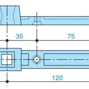 Koop Vandaag Braccio inferiore AC115 Assa Abloy, per porte a vento, quadro italiano, portata 300 Kg, finitura Zincata