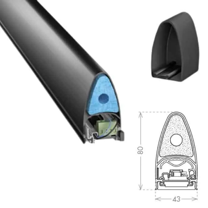 Betaalbaar Bordo sensibile Multi Proto CCE, per cancello scorrevole, trasmettitore wireless, dimensioni 43x80 mm, lunghezza 2000 mm