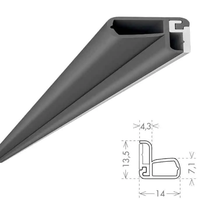 Hete Deal Guarnizione universale CCE, per porta blindata battuta 15 mm, elevata tenuta acustica, finitura Nero