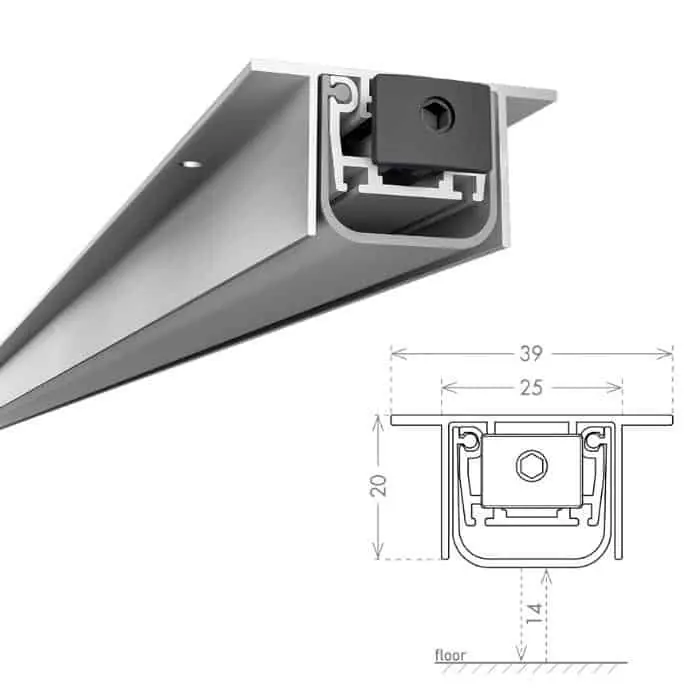 Goedkoop Parafreddo Acoustic Alu ASACAL CCE, a incasso con alette superiori, dimensioni 39x20 mm, lunghezza 1030 mm, finitura Alluminio
