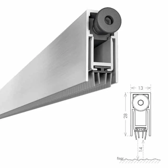 Koop Vandaag Parafreddo a incasso Filler CCE, per pavimento irregolare, dimensioni 28x13 mm, lunghezza 930 mm, finitura Alluminio