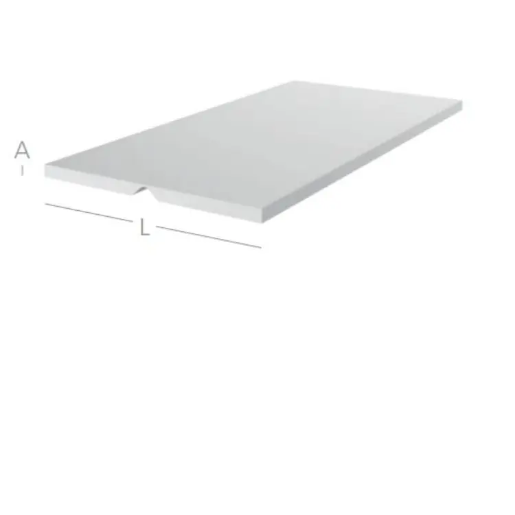 Weekendaanbieding Coprifilo Piatto Exte in Pvc per serramento interno ed esterno, listello pieghevole, misure 80x2,5 mm, finitura Bianco in Massa