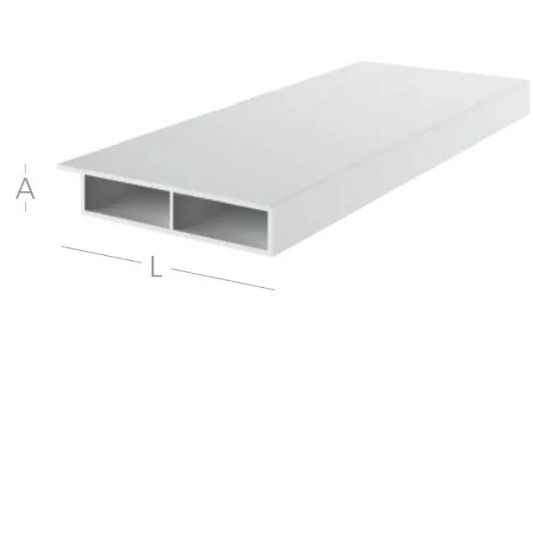 Coprifilo Scatolato Exte in Pvc per serramento interno ed esterno, con baffo esterno, misure 50x7 mm, finitura Bianco in Massa Koop Online
