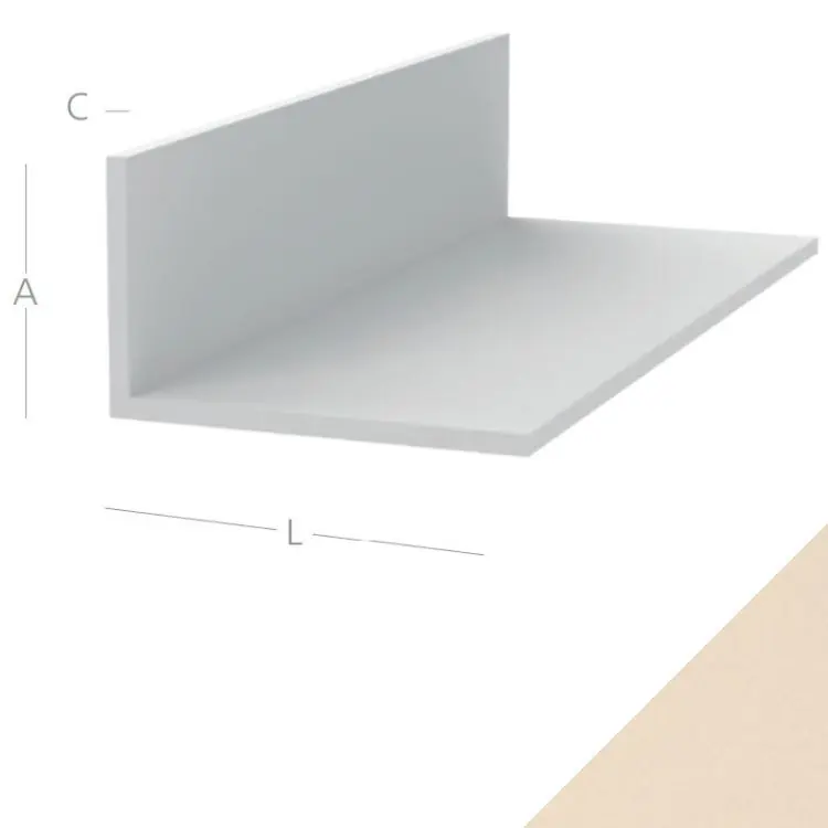 Gratis Retour Coprifilo Angolo Exte in Pvc per serramento interno ed esterno, misure 40x20x2,5 mm, finitura Creme