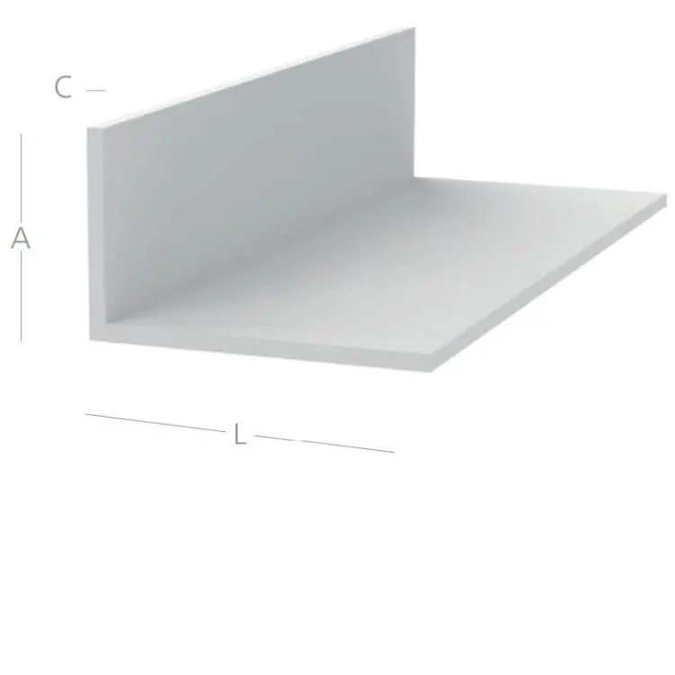 Seizoensaanbieding Coprifilo Angolo Exte in Pvc per serramento interno ed esterno, misure 40x20x2,5 mm, finitura Bianco in Massa