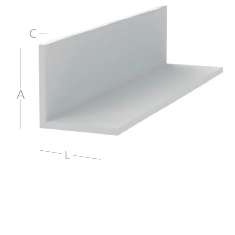 Coprifilo Angolo Exte in Pvc per serramento interno ed esterno, misure 100x100x2,5 mm, finitura Bianco in Massa Beste Prijs