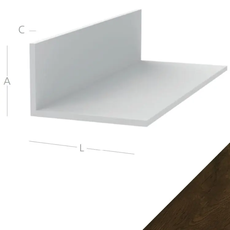 Coprifilo Angolo Exte in Pvc per serramento interno ed esterno, misure 60x40x2,5 mm, finitura Nussbaum Gereduceerde Prijs