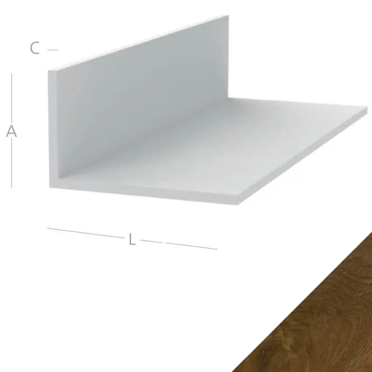 Beperkte Voorraad Coprifilo Angolo Exte in Pvc per serramento interno ed esterno, misure 60x40x2,5 mm, finitura Golden Oak