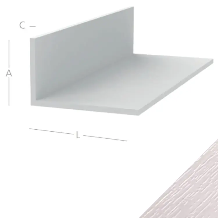 Coprifilo Angolo Exte in Pvc per serramento interno ed esterno, misure 30x30x2,5 mm, finitura Crystal White Shop Nu