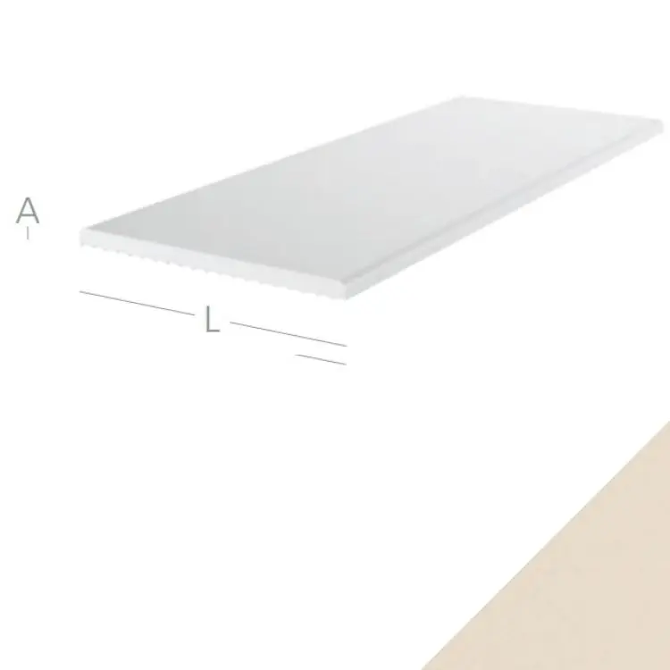 Must-Have Coprifilo Piatto Exte in Pvc per serramento interno ed esterno, misure 150x2,5 mm, finitura Beige