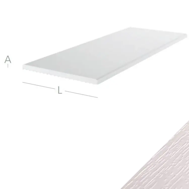 Coprifilo Piatto Exte in Pvc per serramento interno ed esterno, misure 30x2,5 mm, finitura Crystal White Gratis Retour