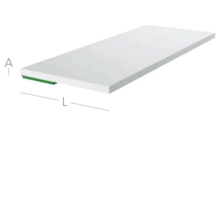 Coprifilo Piatto Exte in Pvc per serramento interno ed esterno, autoadesivo, misure 50x2,5 mm, finitura Bianco in Massa Korting