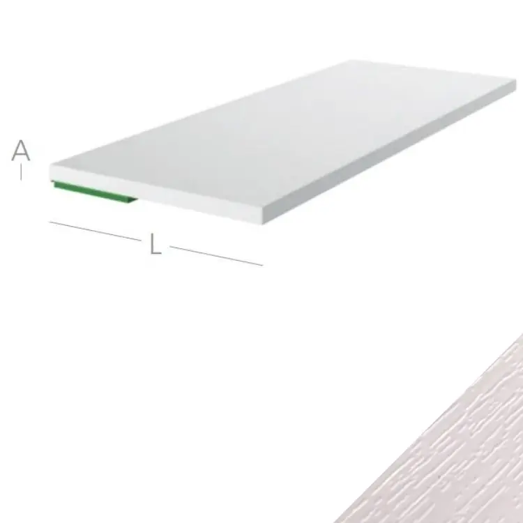 Tijdelijk Beschikbaar Coprifilo Piatto Exte in Pvc per serramento interno ed esterno, autoadesivo, misure 30x2,5 mm, finitura Crystal White