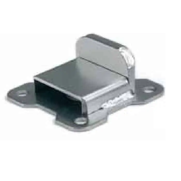 Populair Battente a fissare pesante Adem per cancello ad anta, modello largo, lunghezza lato 120 mm, finitura Zincata