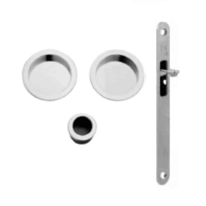 Weekendaanbieding Kit tondo cieco TOLM Ad-Point con tirante per porta scorrevole, diametro 48 mm, Acciaio finitura Ottonato Lucido