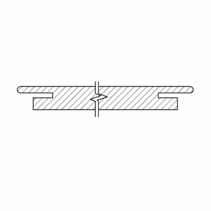 Foglio bussola Door-Xe per montante, Femmina-Femmina, dimensione 230x14x2150 mm, Multistrato Laminato TSS finitura Bianco Matrix Alleen Vandaag