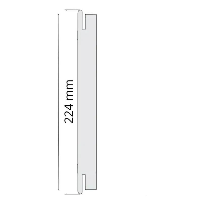 Foglio bussola Door-Xe per montante, Femmina-Femmina, dimensione 224x14x3000 mm, Multistrato Laminato TSS finitura Bianco Liscio Shop Nu