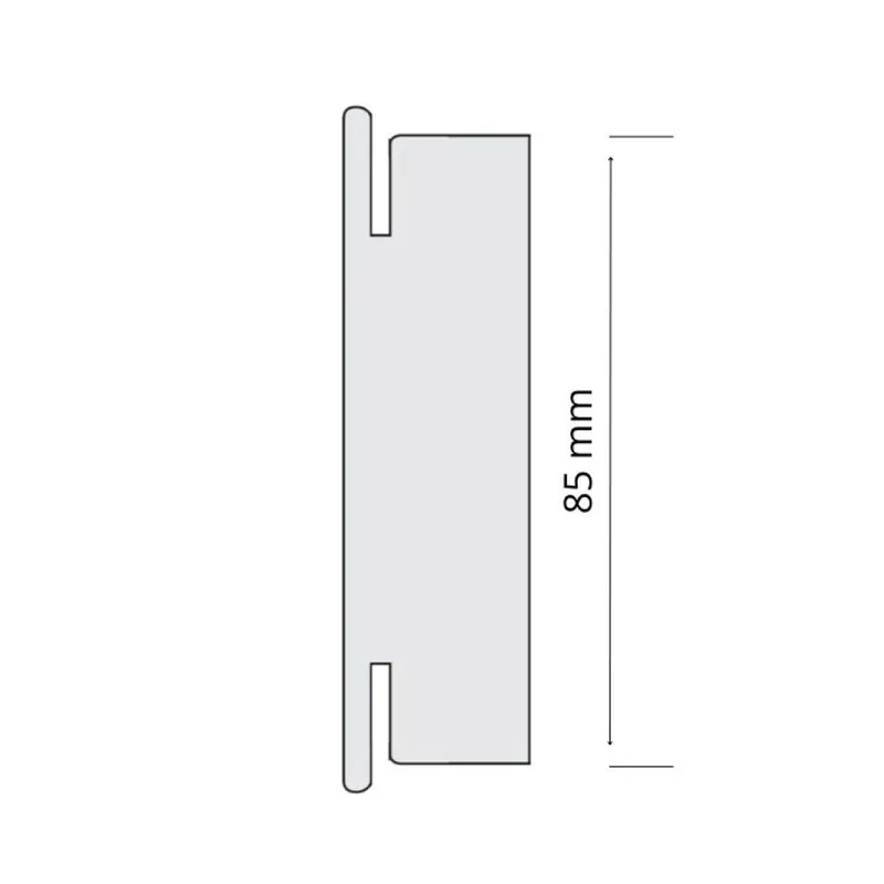 Lista di passaggio Door-Xe per porta, dimensione 107x40x3000 mm, Listellare Laminato TSS finitura Bianco Matrix Betrouwbaar