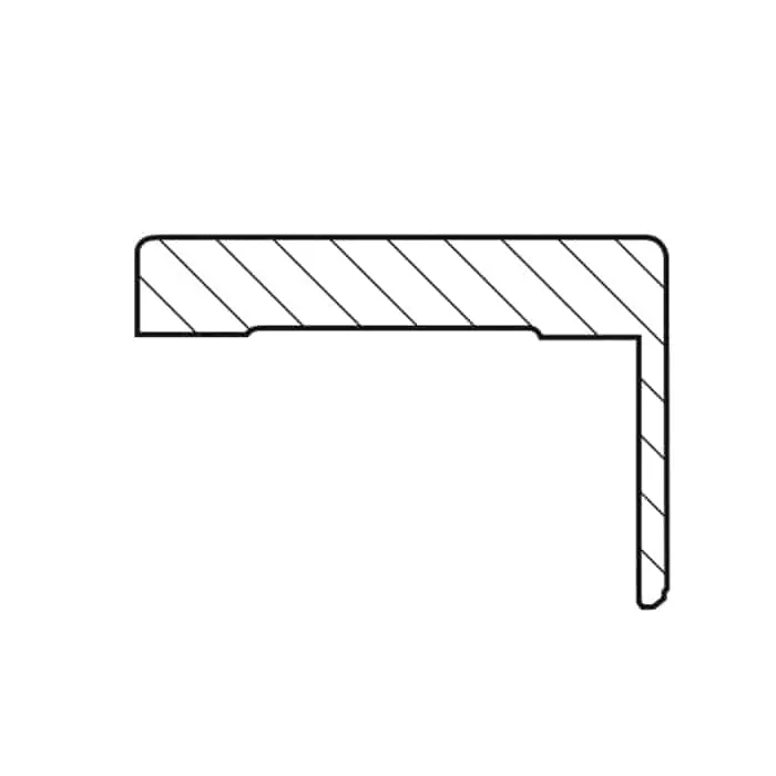 Asta coprifilo piatto Door-Xe per montante porta, dimensione 85x10x2250, aletta da 40 mm, multistrato finitura Bianco Liscio Actieprijs