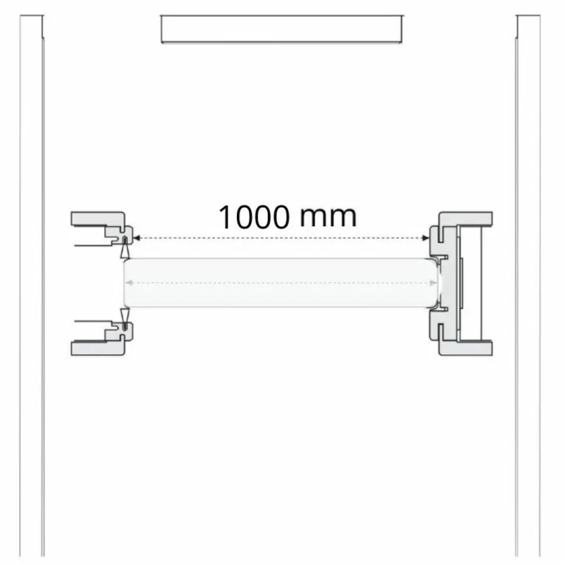 Kit Stipiti modello Q Door-Xe per scorrevole interno muro, dimensione 1000x2100x105, coprifilo da 10 mm, listellare finitura Bianco Matrix Gratis Retour