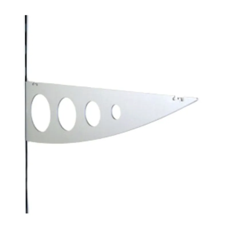 Supporto forato EDM Fitart per mensola in legno e vetro, lunghezza 330 mm, portata 60 Kg, Alluminio finitura Argento Satinato Nu Kopen