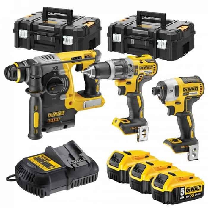 Kit tassellatore Sds Plus DCH273 Dewalt + trapano DCD796 + avvitatore DCF887, 3 batterie XR Litio 18 V 5,0 Ah Hoge Kwaliteit