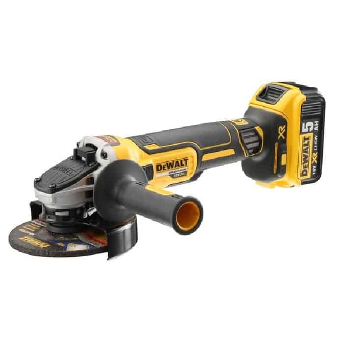 Smerigliatrice angolare XR Litio Dewalt con percussione 18 V, diametro disco 125 mm, capacità batteria 5,0 Ah Aanbieding
