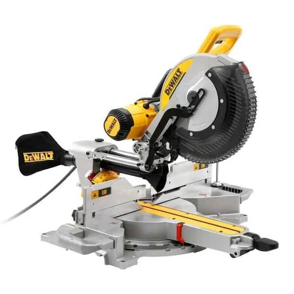 Troncatrice radiale a doppia inclinazione DeWalt, con motore a spazzola universale 1675 W, diametro lama 305 mm Weekendaanbieding