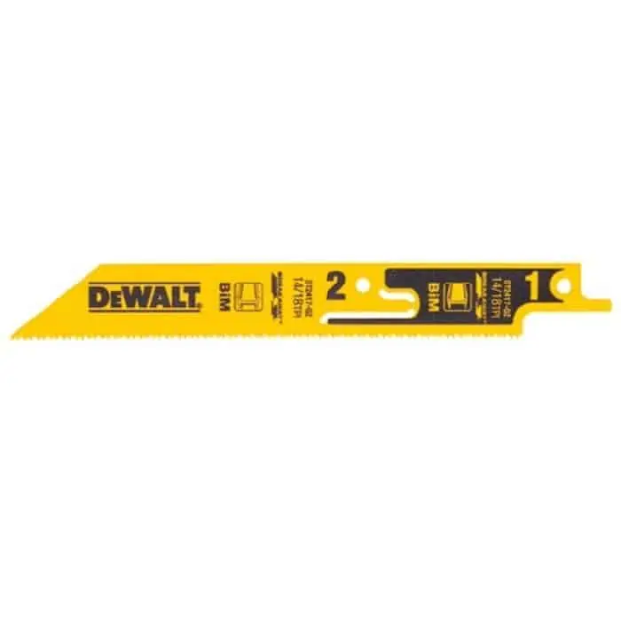 Op = Op Set lame Bi-Metal Dewalt per metallo, per seghetto alternativo Breakaway, lunghezza 152 mm, passo 1,4-1,8 mm