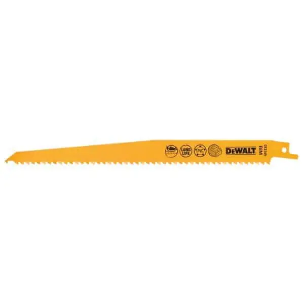 Beperkte Voorraad Lama Bi-Metal per taglio legno DeWalt per sega universale, lunghezza 228 mm, passo 3,6-5,1 mm
