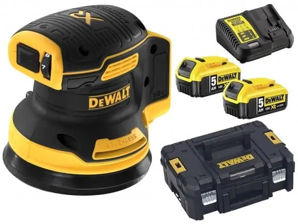 Levigatrice roto-orbitale DeWalt con motore Brushless da 18 V, foglio 125 mm, con batteria e caricabatteria Veilige Betaling
