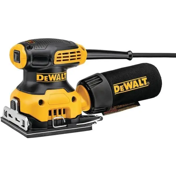 Laatste Kans Kit levigatrice orbitale con motore 230 W DeWalt per legno, con scarpa per persiana