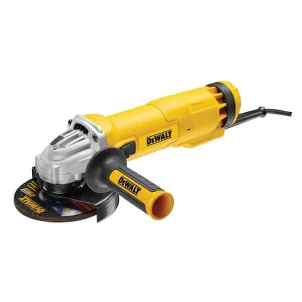 Smerigliatrice angolare piccola DeWalt con interruttore No-Volt, motore 1200 W, diametro lama 125 mm Laatste Kans