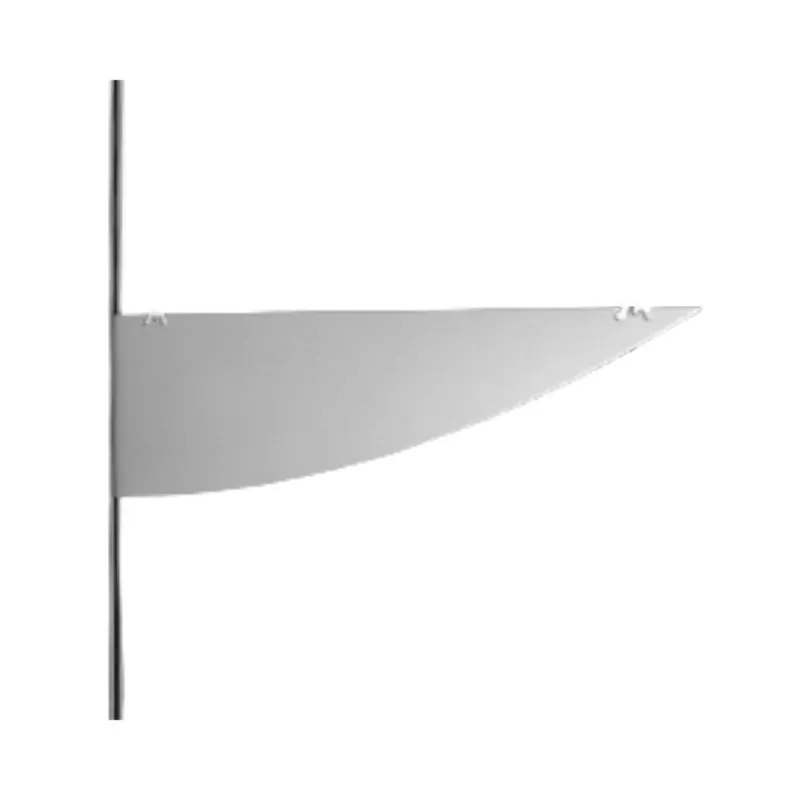 Supporto EDM Fitart per mensola in legno e vetro, lunghezza 330 mm, portata 60 Kg, Alluminio finitura Argento Satinato Veilige Betaling