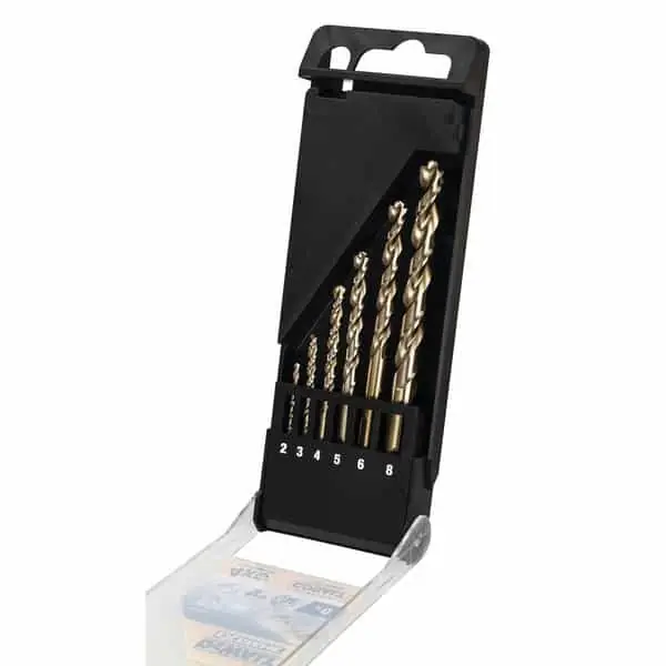 Set 6 punte HSS-R DeWalt per metallo, materiale cobalto, con cassetta Beste Prijs