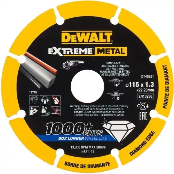 Exclusieve Aanbieding Disco diamantato DeWalt per taglio metallo, diametro 125 mm, foro 22,23 mm