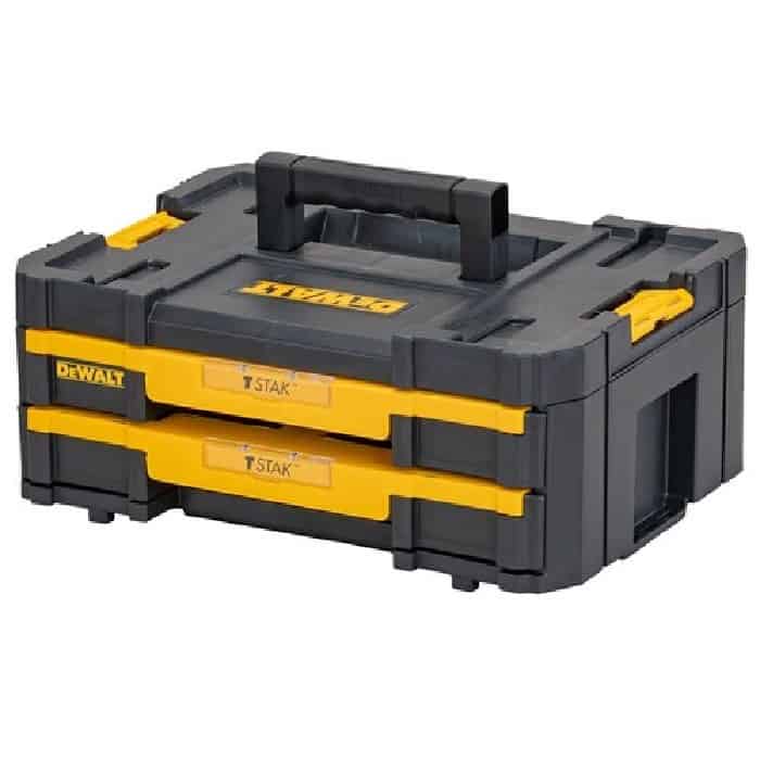 Express Levering Cassetta porta elettroutensili TSTAK IV Dewalt, doppio cassetto, volume di carico 8 L, dimensioni 440x314x176 mm