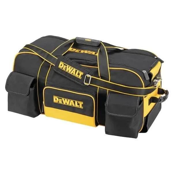 Laatste Versie Borsone Soft con ruote e maniglia telescopica DeWalt per attrezzi, tasca interna porta trapano, capacità 25 Kg