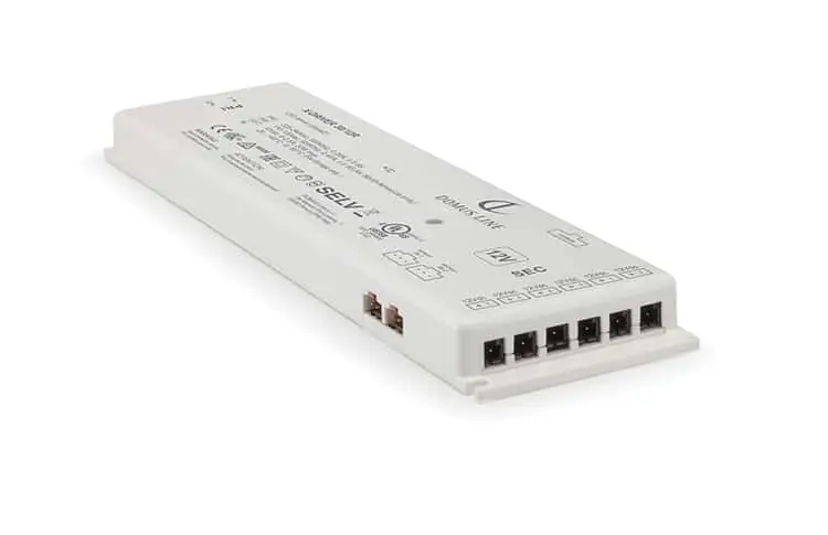 Alimentatore 12V DC Domus Line per illuminazione Led, dimensione 164x65x17 mm, imput 100-240 V AC, potenza 30 W, Tecnoplastica finitura Bianca Koop Online