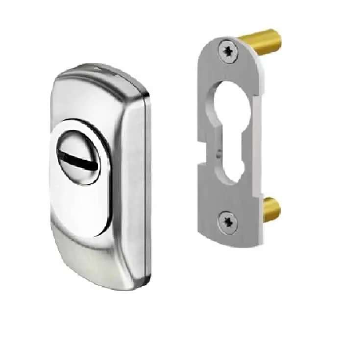Tijdelijk Beschikbaar Defender ovale SG15D1A Disec per porte a profilo, spessore 12 mm, dimensione 70x30 mm, Acciaio finitura Cromo Satinato