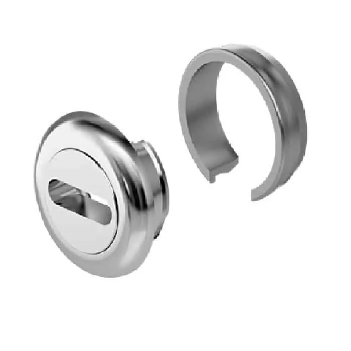 Borchia antistrappo Disec per porte in alluminio, rotore standard, diametro 32 mm, colore Inox Cromato Gratis Retour