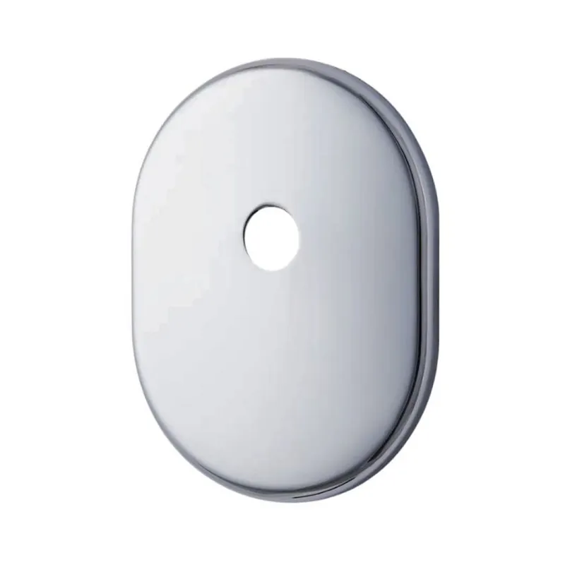 Favoriet Bocchetta interna KT041 Disec per porta blindata, foro codolo, dimensioni 85x65 mm, Ottone finitura Cromo Opaco
