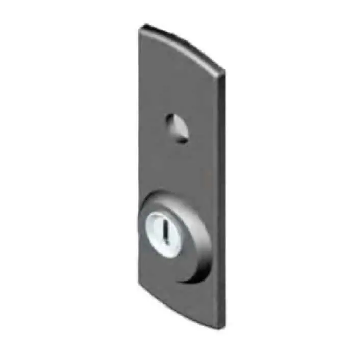 Rinforzo Disec per serratura basculante Debasc, profilo cilindro tondo, interasse 70 mm, colore Nero Weekendaanbieding