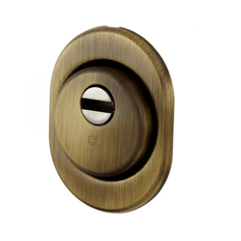 Premium Defender tondo Monolito BD200-20D1A Disec per portoncino esterno, con mostrina, spessore 20 mm, diametro 50 mm, Inox finitura Bronzo Satinato